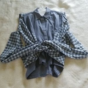 Wrap Around Button Down Shirt